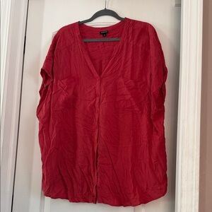 Torrid Vibrant Red Women's Button-Down Shirt